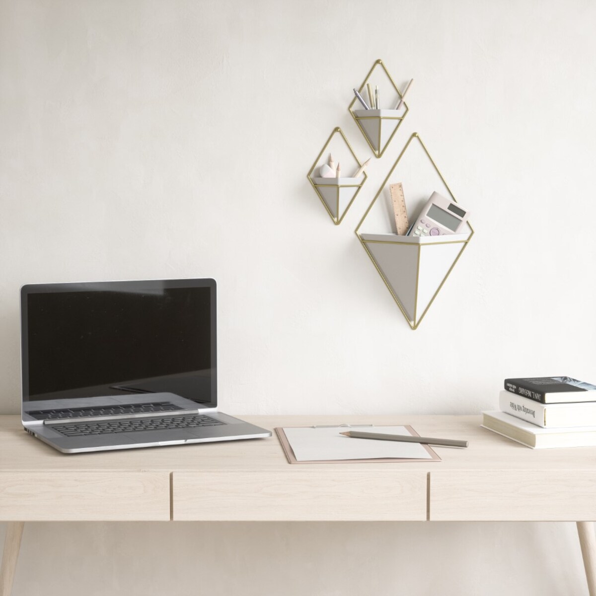 Zestaw 2 pojemników S biały Trigg, 12 x 19 x 6.4 cm, Umbra