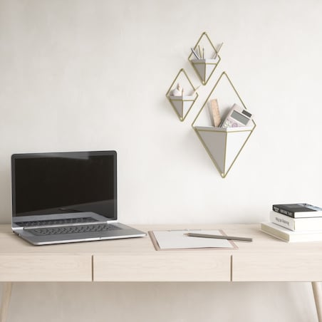 Zestaw 2 pojemników S biały Trigg, 12 x 19 x 6.4 cm, Umbra