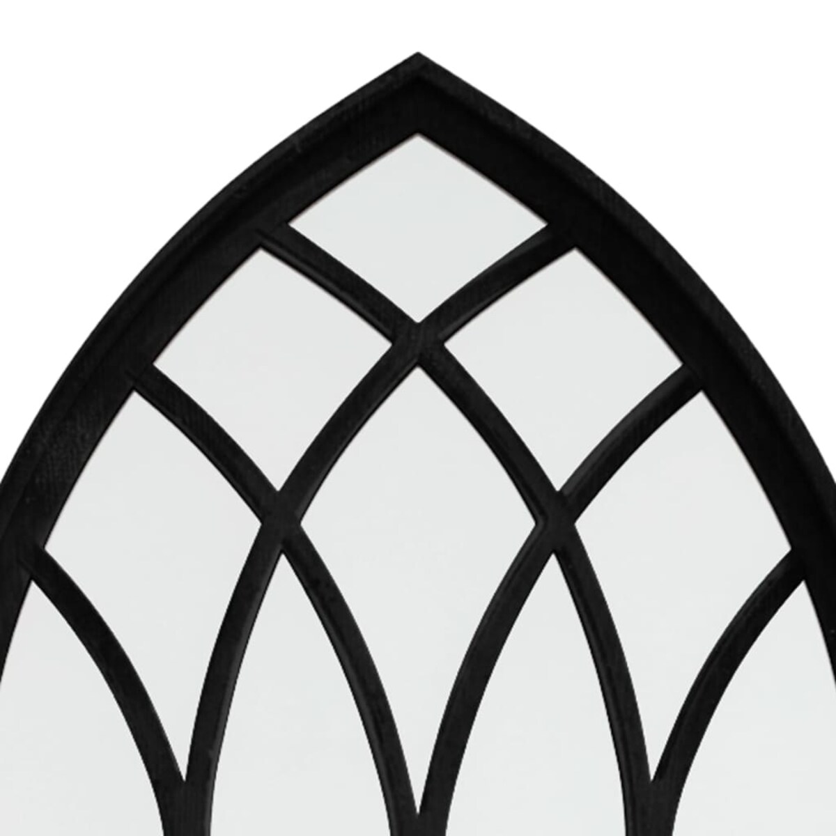 vidaXL Lustro ogrodowe, czarne, 100x45 cm, żelazne