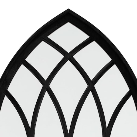 vidaXL Lustro ogrodowe, czarne, 100x45 cm, żelazne