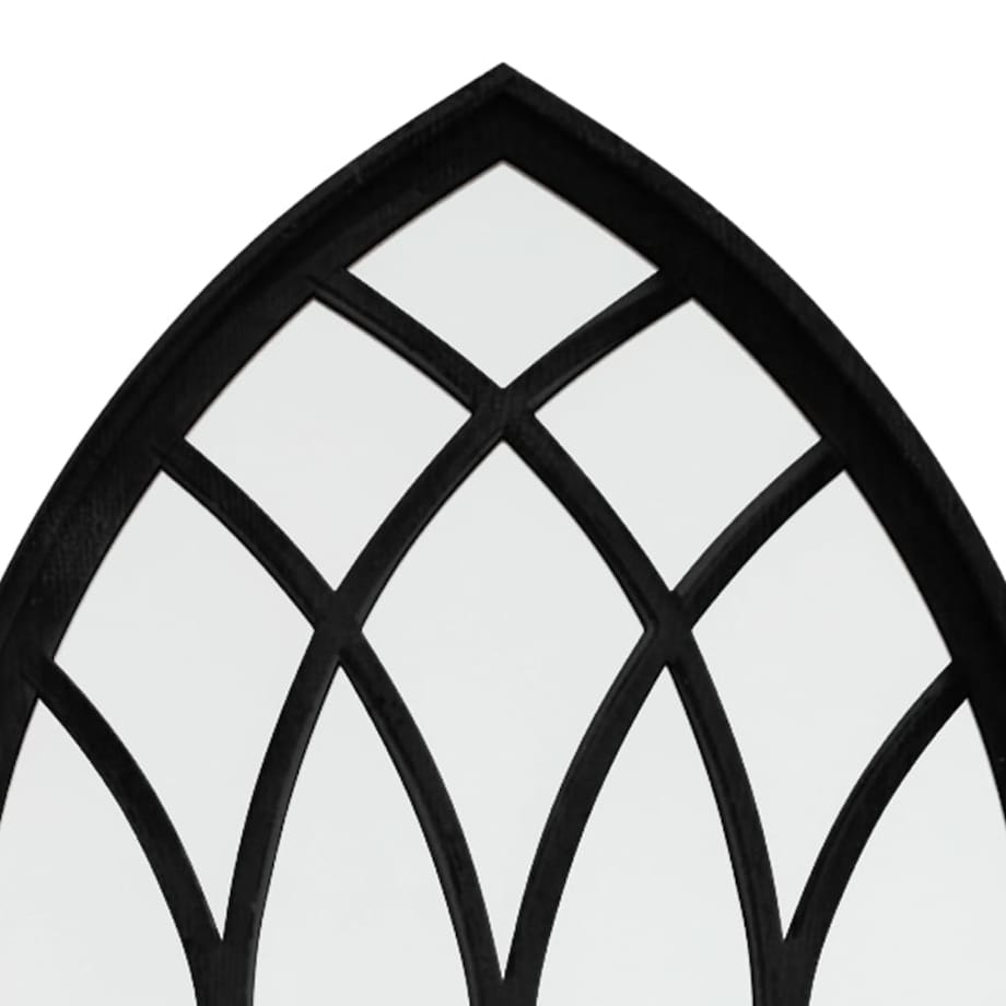 vidaXL Lustro ogrodowe, czarne, 100x45 cm, żelazne