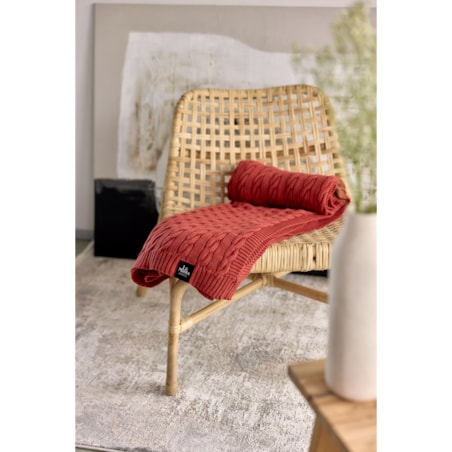 Pled warkocz ceglasty, 130 x 160 cm, La Manta