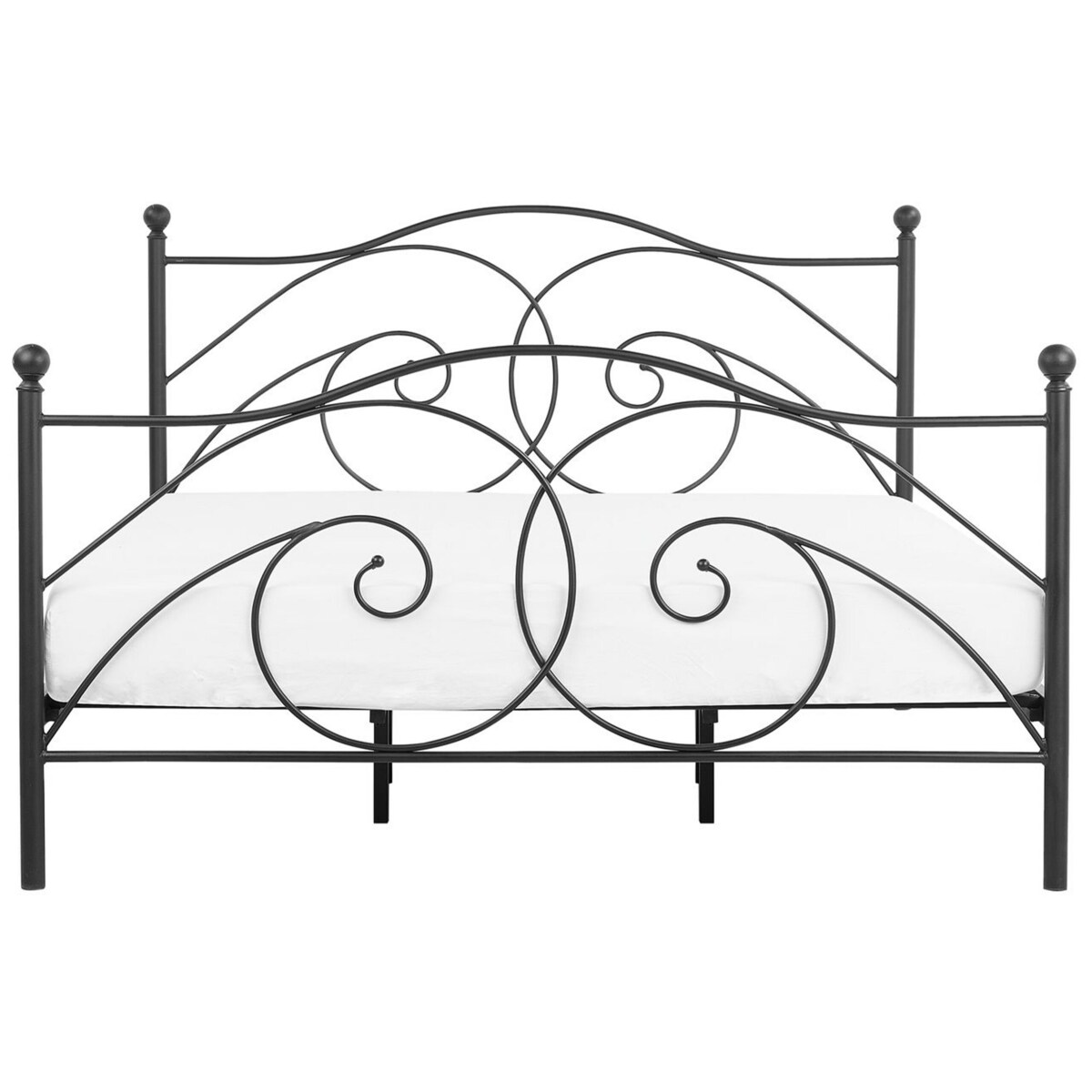 Łóżko metalowe 180 x 200 cm czarne DINARD