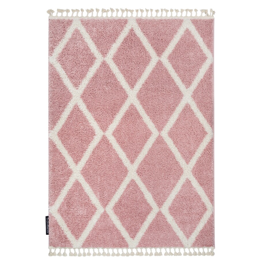 Dywan BERBER TROIK A0010 różowy / biały 80x150 cm