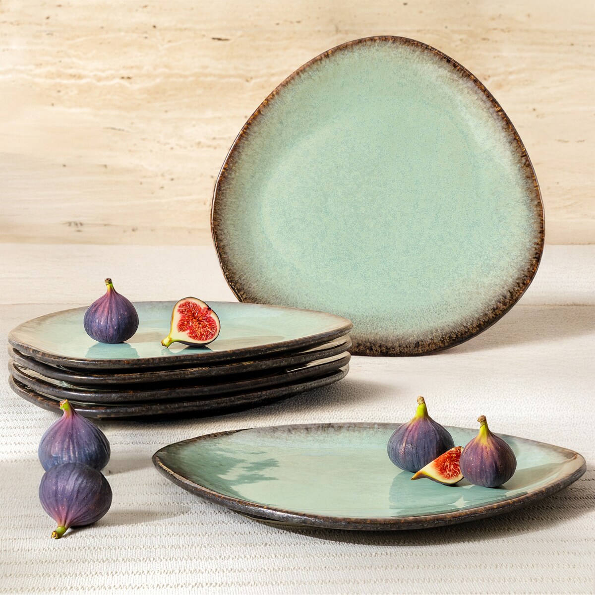 Konsimo PRIMA Talerz obiadowy 6 szt., szałwiowy