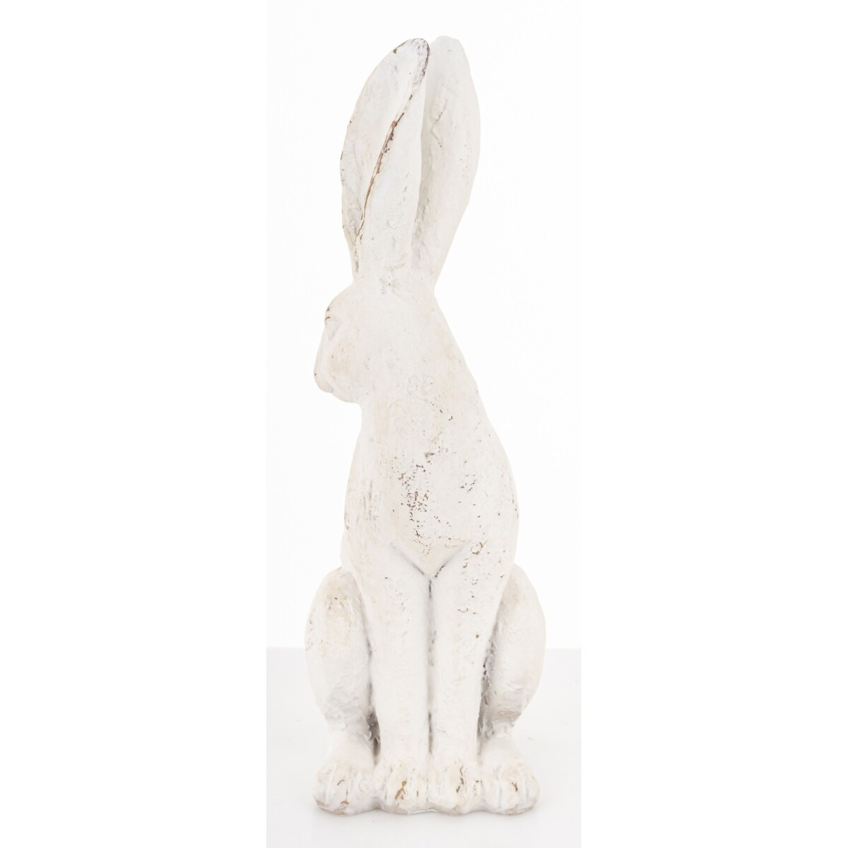 Dekoracja - siedzący słupka królik 32,5x11,5x10 cm TALA - IV biały
