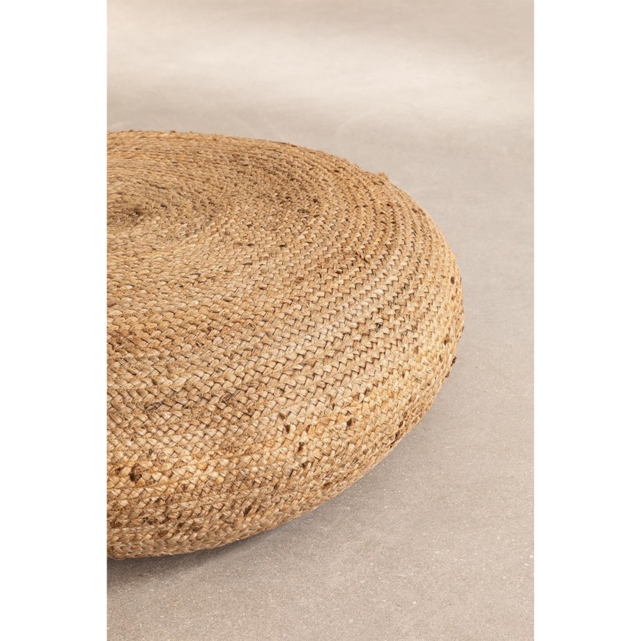 Pufa poducha na podłogę z juty hand-made Ø80 cm