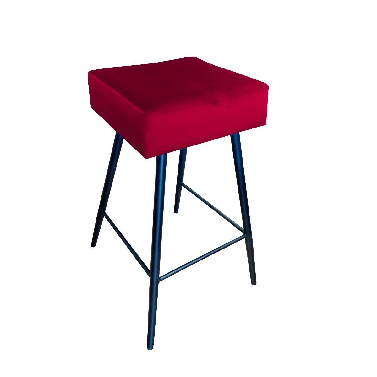 Hoker niski OLIMP VELVET bordowy