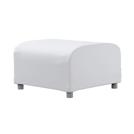 Pokrowiec na podnóżek Klippan, biała bukla, 53 x 53 x 32 cm, Boucle Teddy