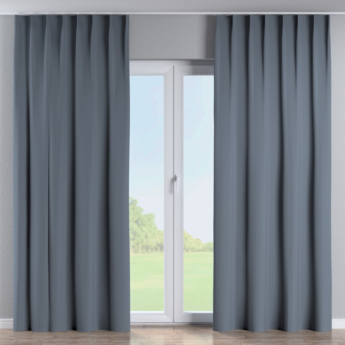 Zasłona na haczykach flex pojedynczych 130x245 granatowy