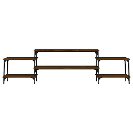 vidaXL Szafka pod TV, brązowy dąb, 197x35x52 cm