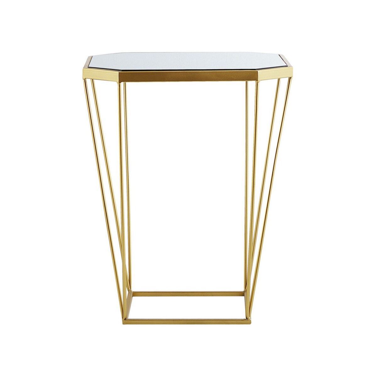 Zestaw 2 stolików pomocniczych SIERRA Szkło Złoty