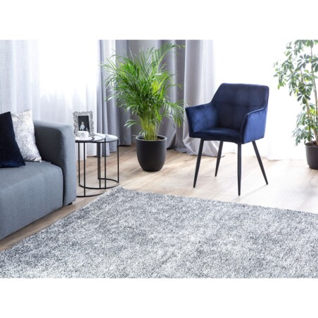 Dywan shaggy 200 x 200 cm szary melanż DEMRE
