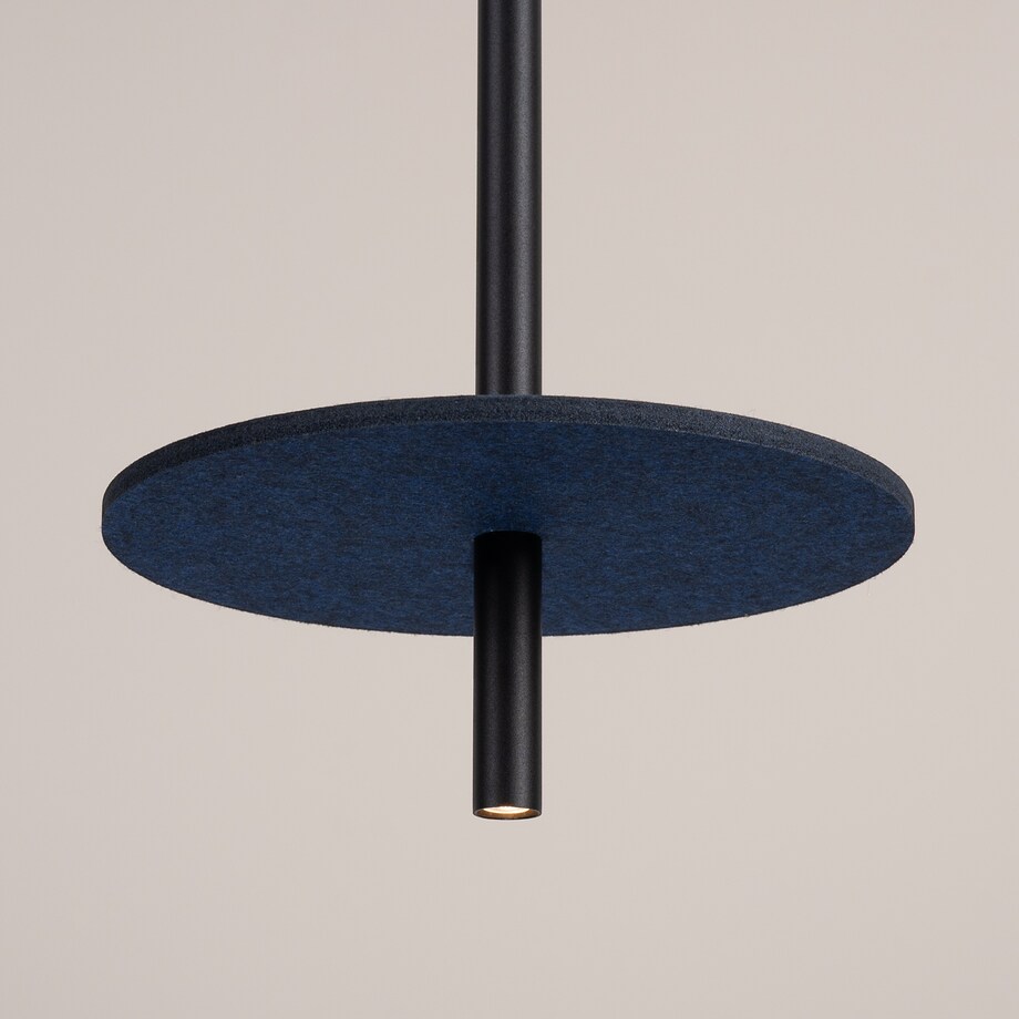 Lampa wisząca FELTRO 1 czarna/granatowa