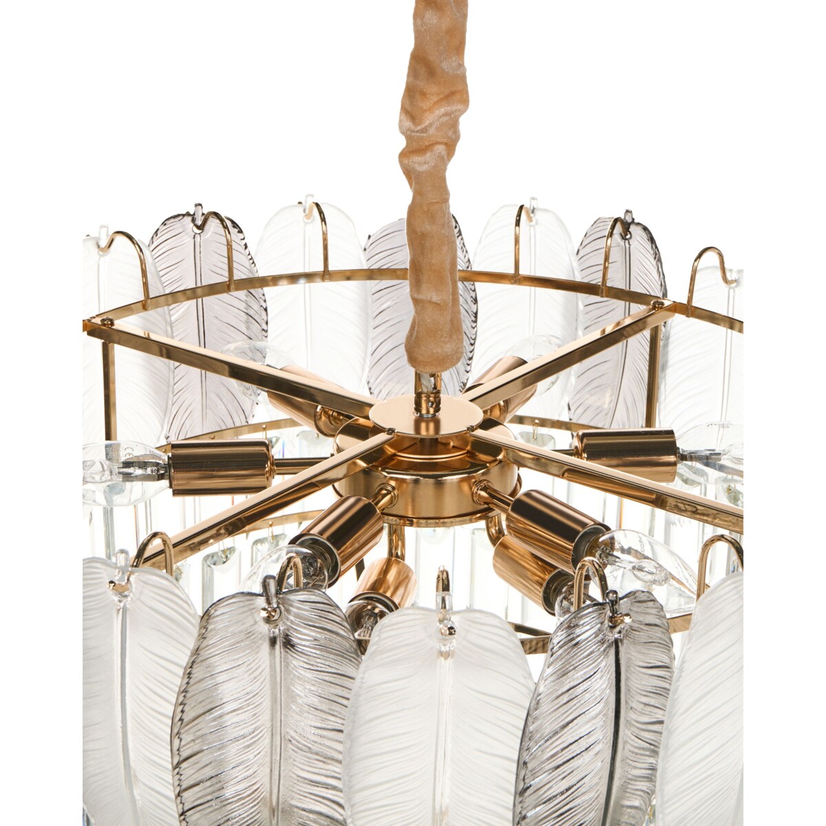 Żyrandol CANAGUA Szkło Mosiężny