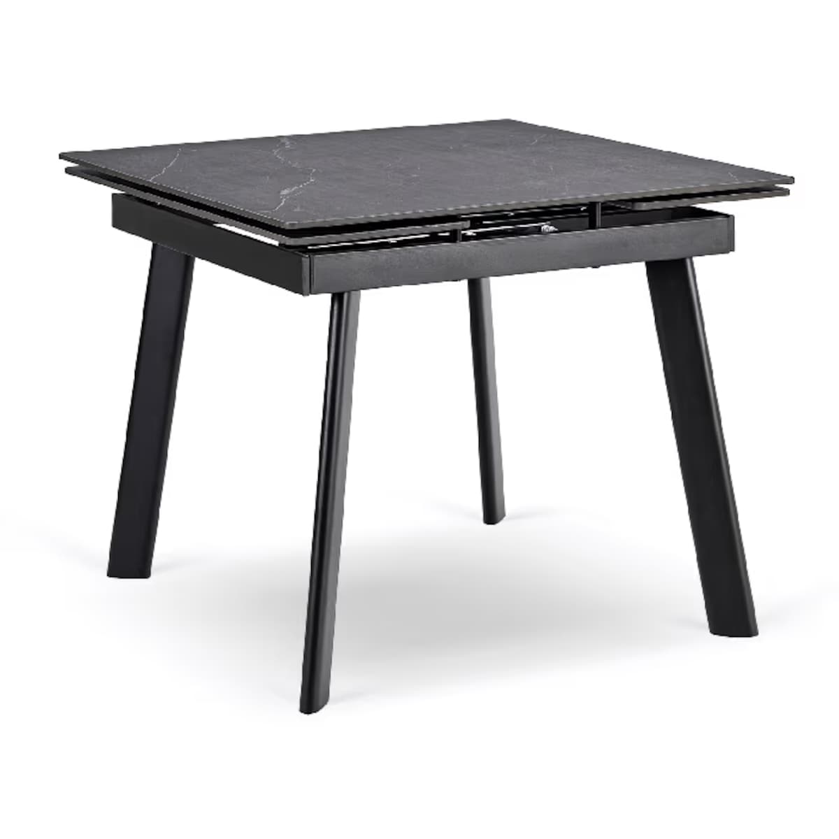 Stół ceramiczny rozkładany do jadalni czarny 90-150 cm LARES