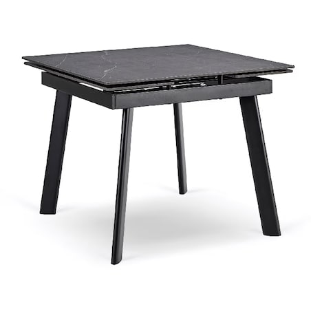 Stół ceramiczny rozkładany do jadalni czarny 90-150 cm LARES