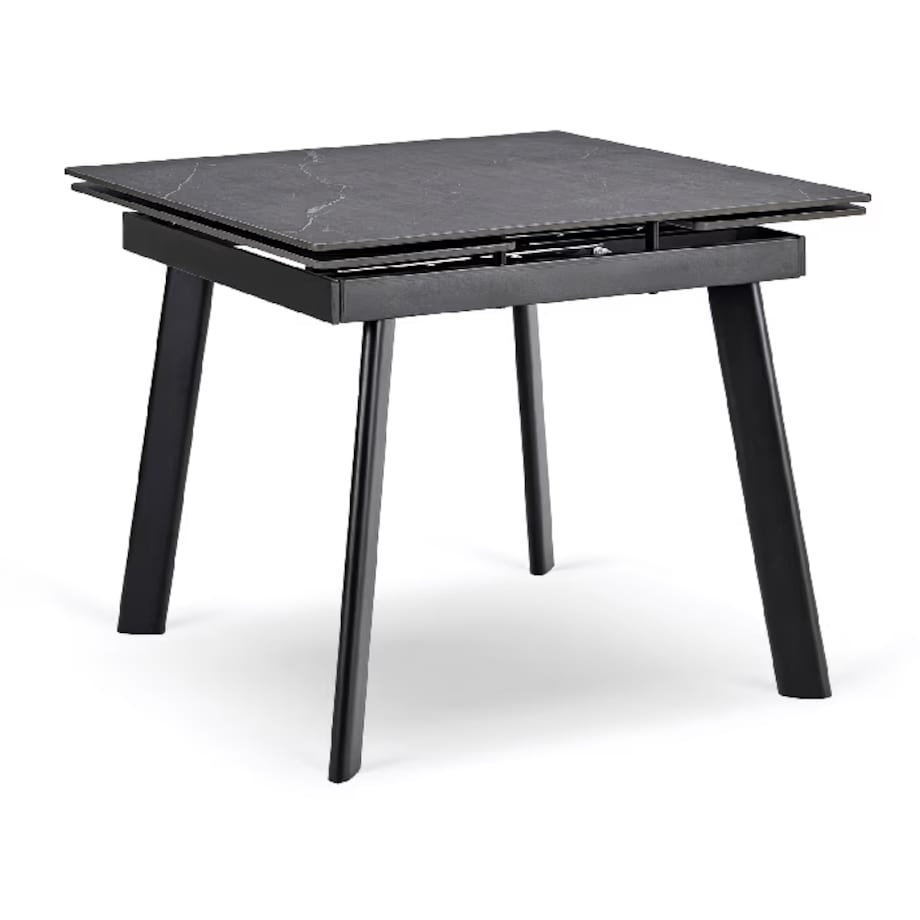 Stół ceramiczny rozkładany do jadalni czarny 90-150 cm LARES