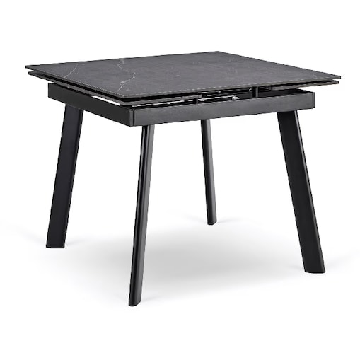 Stół ceramiczny rozkładany do jadalni czarny 90-150 cm LARES