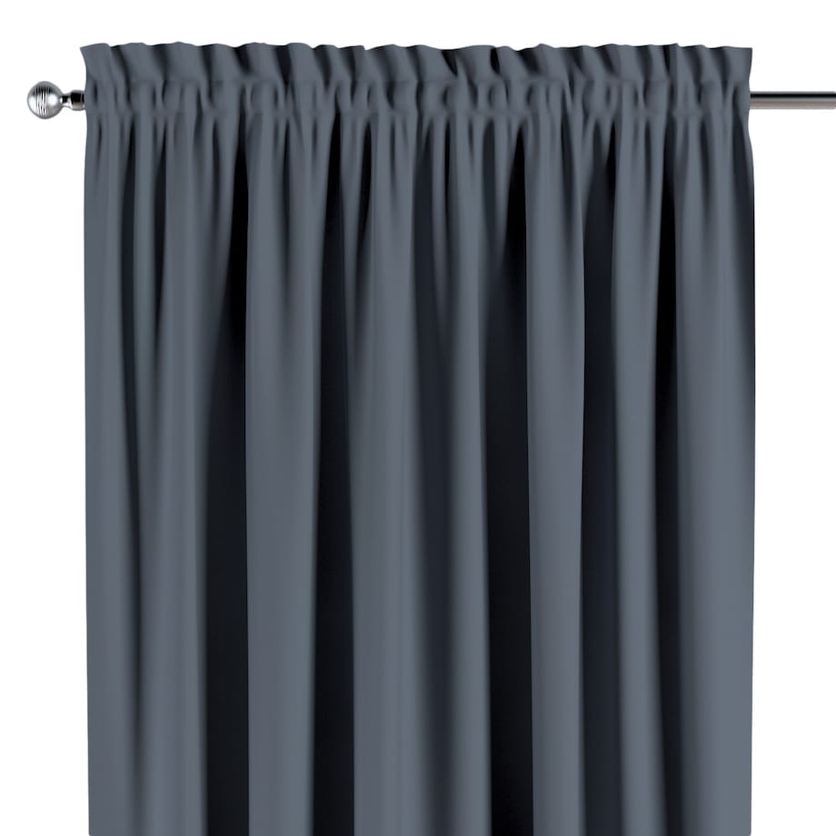 Zasłona na kanale z grzywką 1 szt. 130x260 grafitowy szary