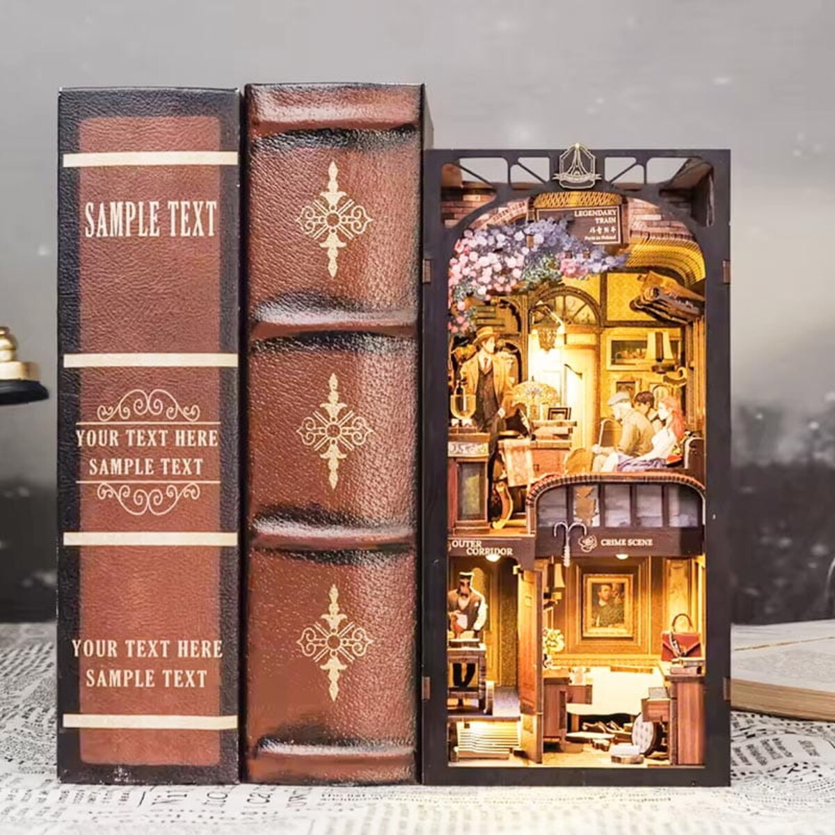 Miniaturowy domek Book Nook - Zagadka Orient Expressu - CuteBee
