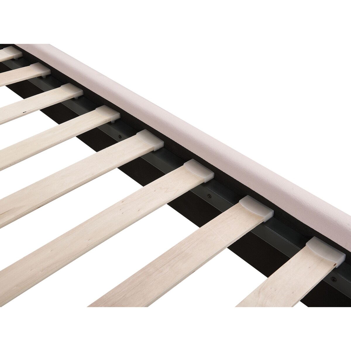 Łóżko welurowe 180 x 200 cm z portem USB różowe MIRIBEL