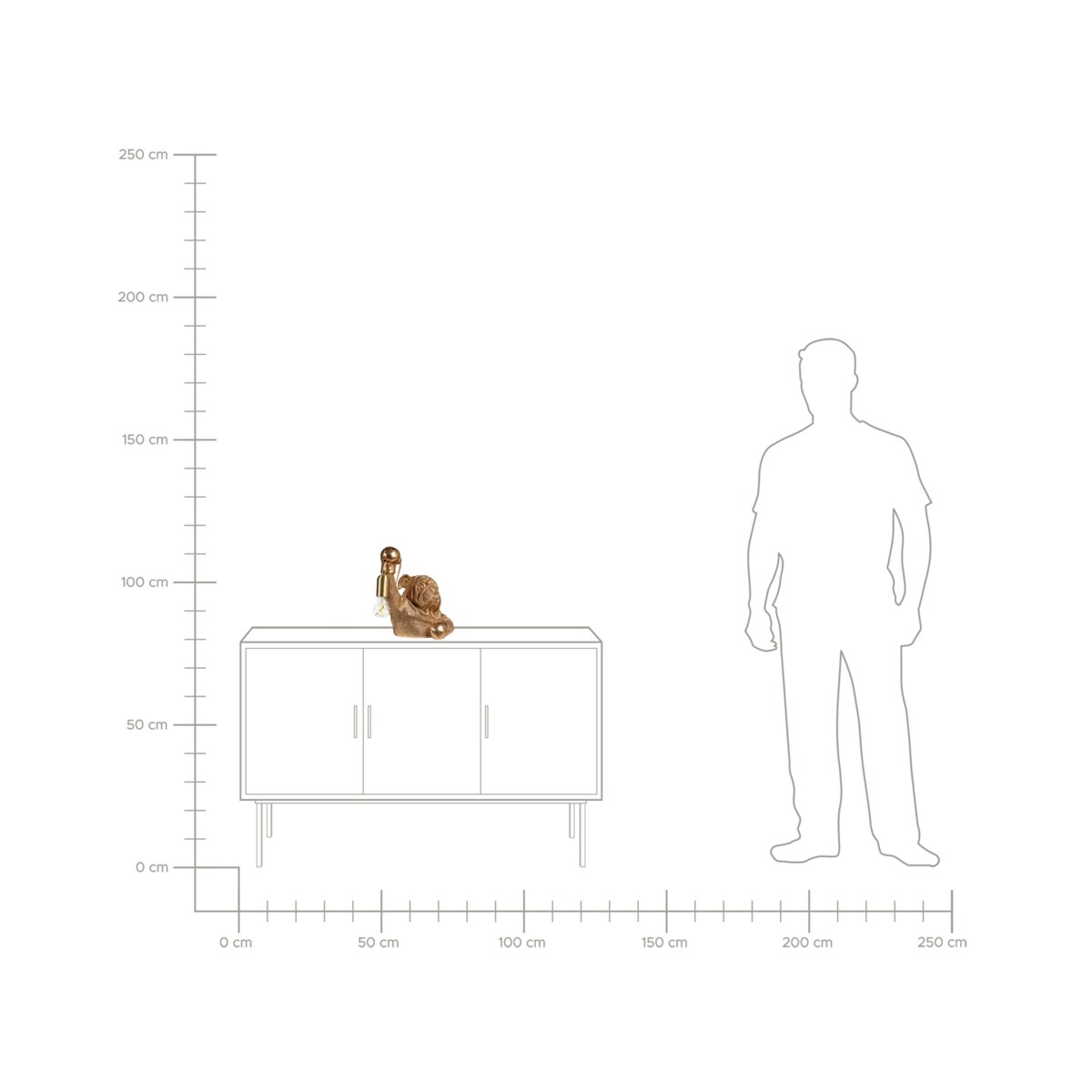 Lampa stołowa Pies MIKE Złoty