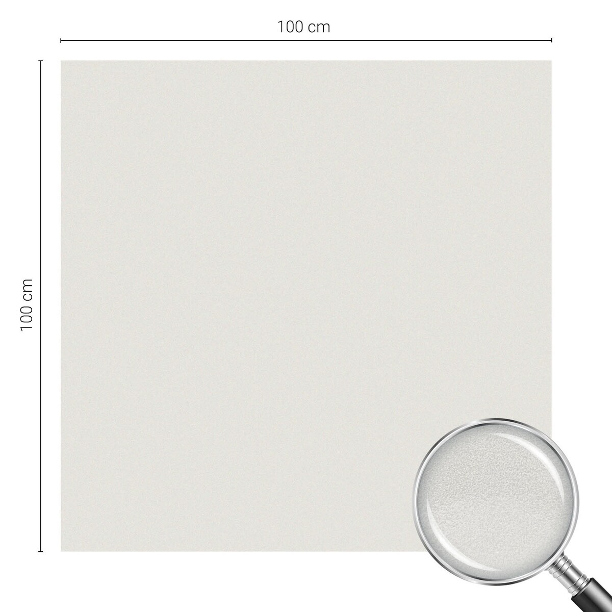 Folia na szybę dekoracyjna - Odcień jasnoszarej bieli minimalistyczna elegancja - 100x100 cm