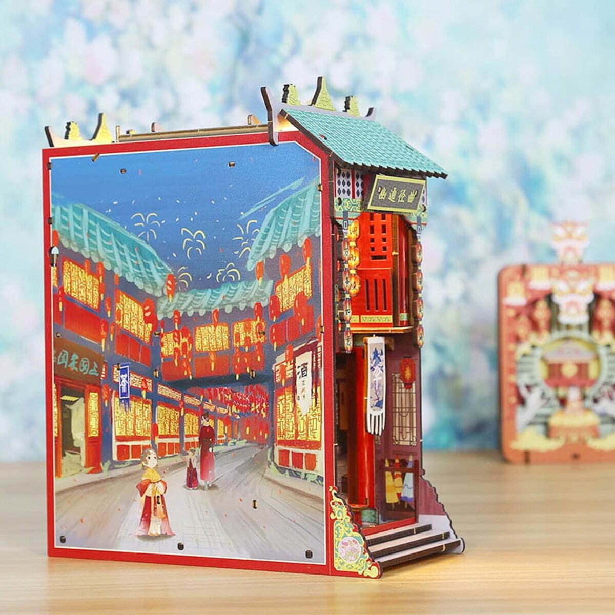 Miniaturowy domek Book Nook - Brama niebiańskiego spokoju