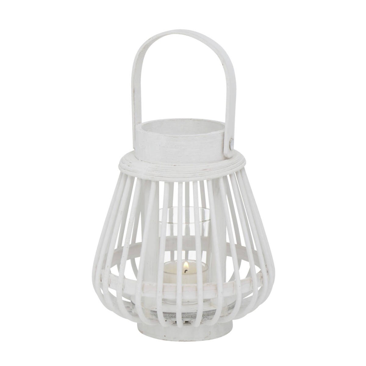 Bambusowy lampion Ilvie, 16 cm, tealight