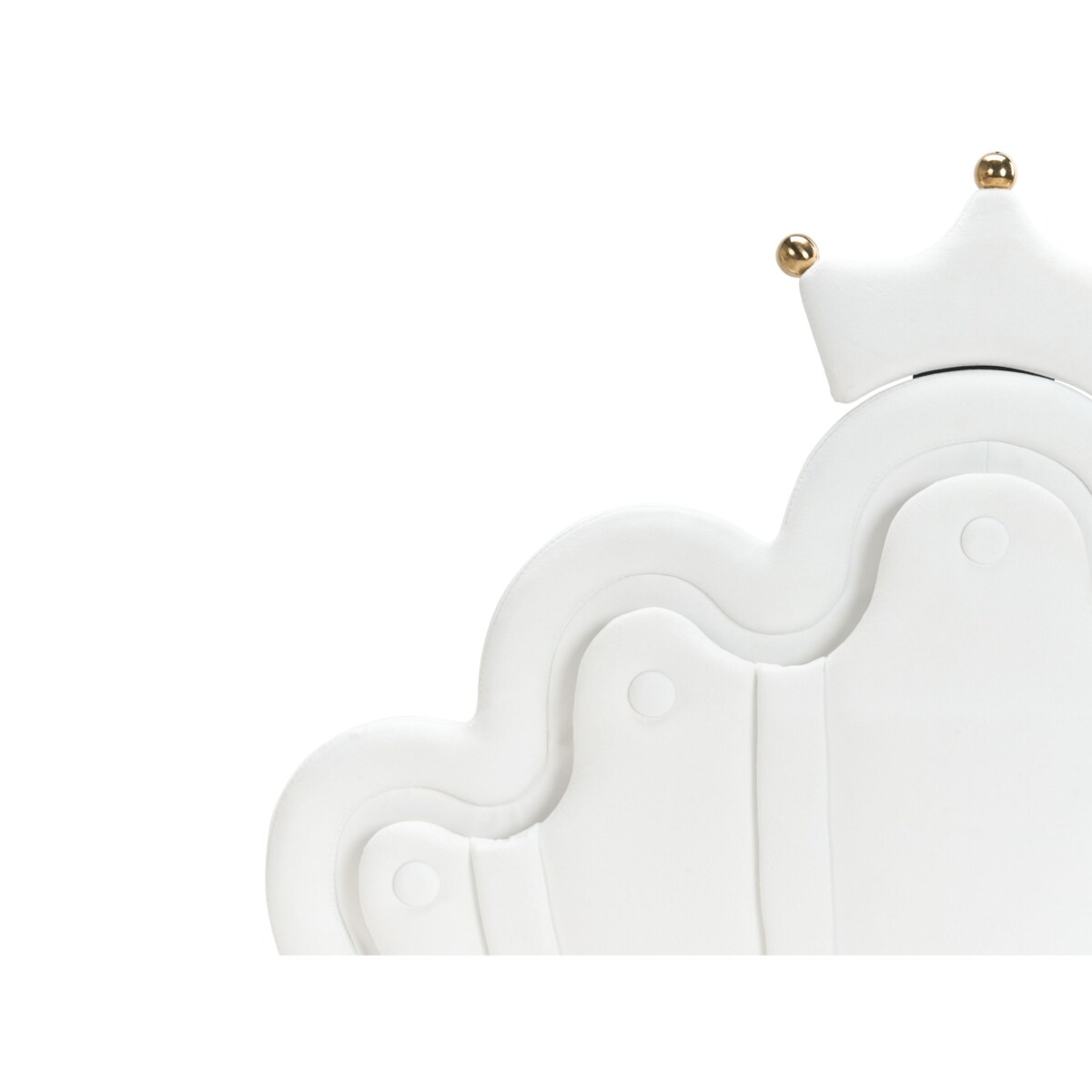 Łóżko Welur RUBIAN 90 x 200 cm Z LED Biały