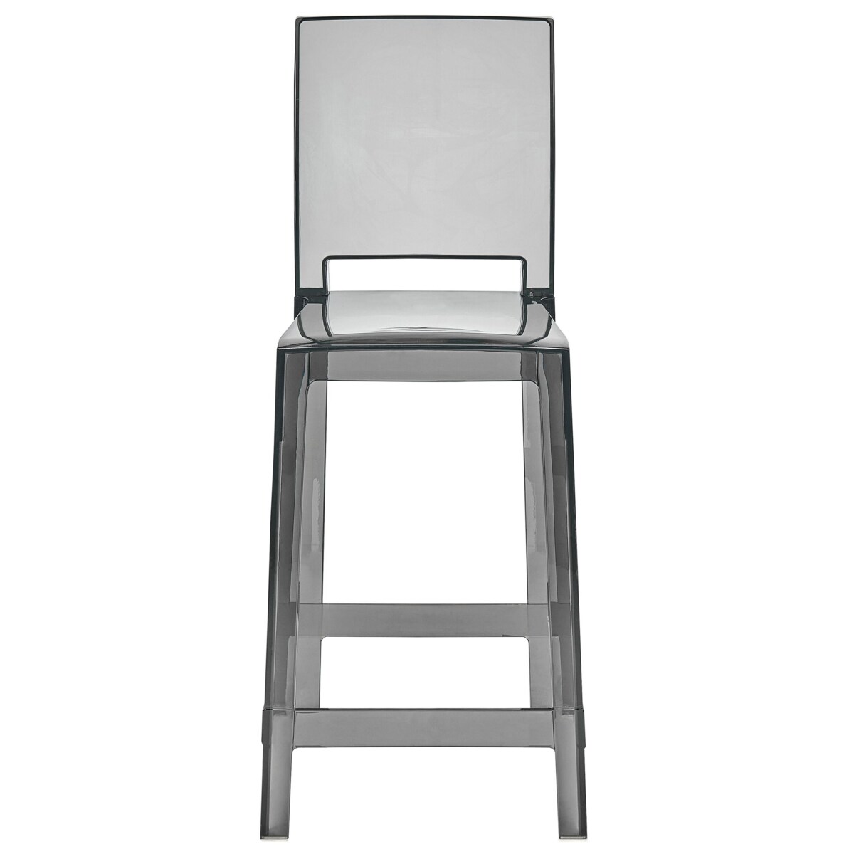 Zestaw 2 krzeseł barowych przezroczysty czarny WELLINGTON