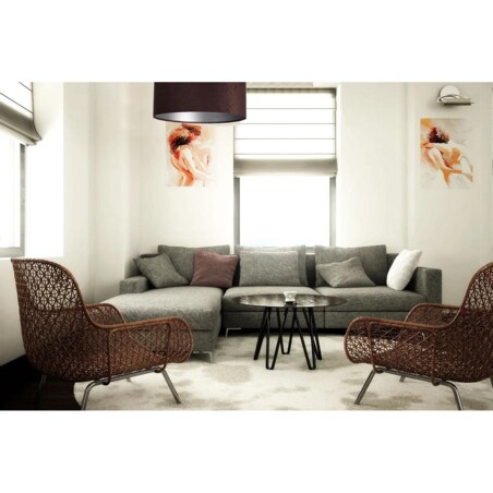 Lampa wisząca HOME 60 brązowa/srebrna