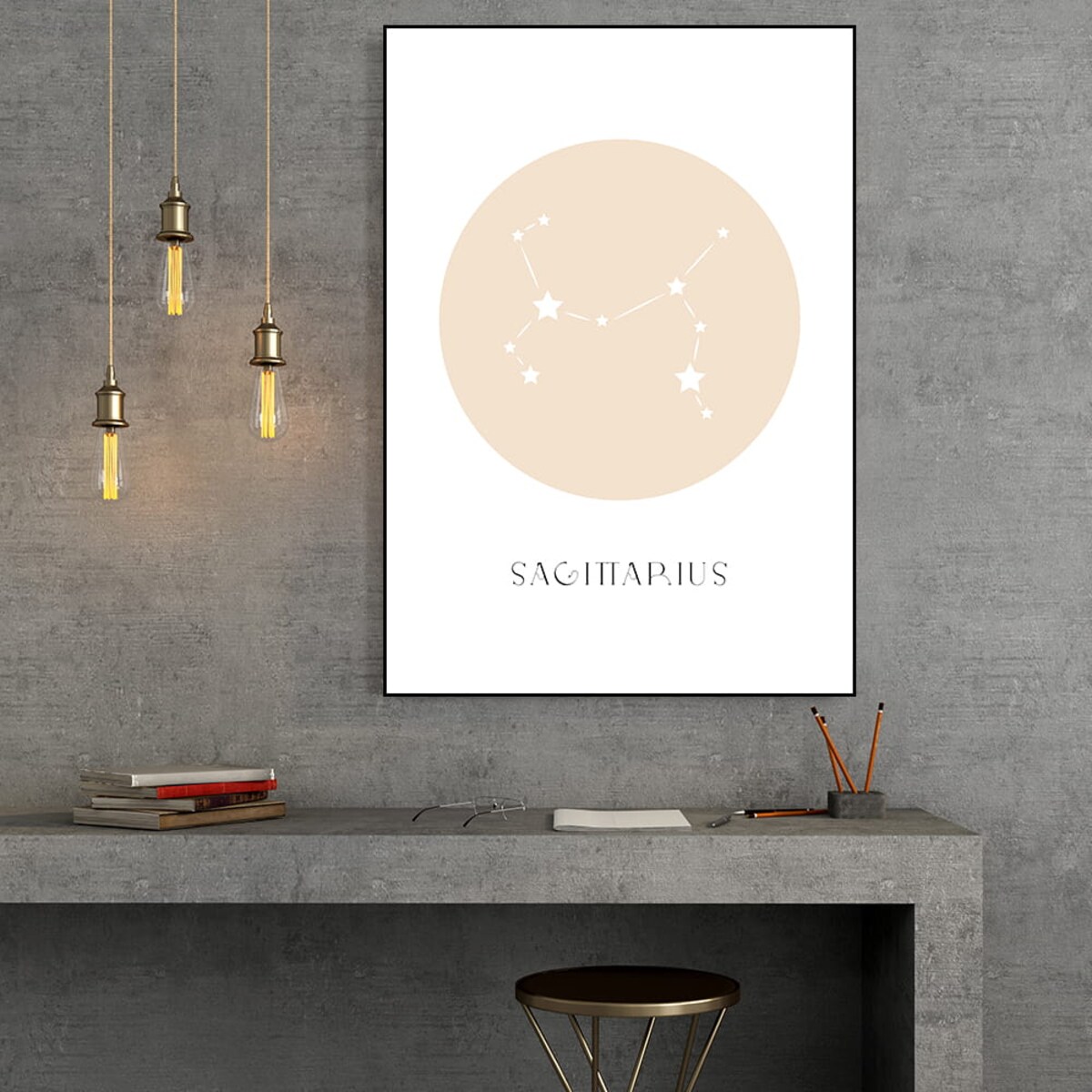 plakat znak zodiaku 2 strzelec 30x40 cm