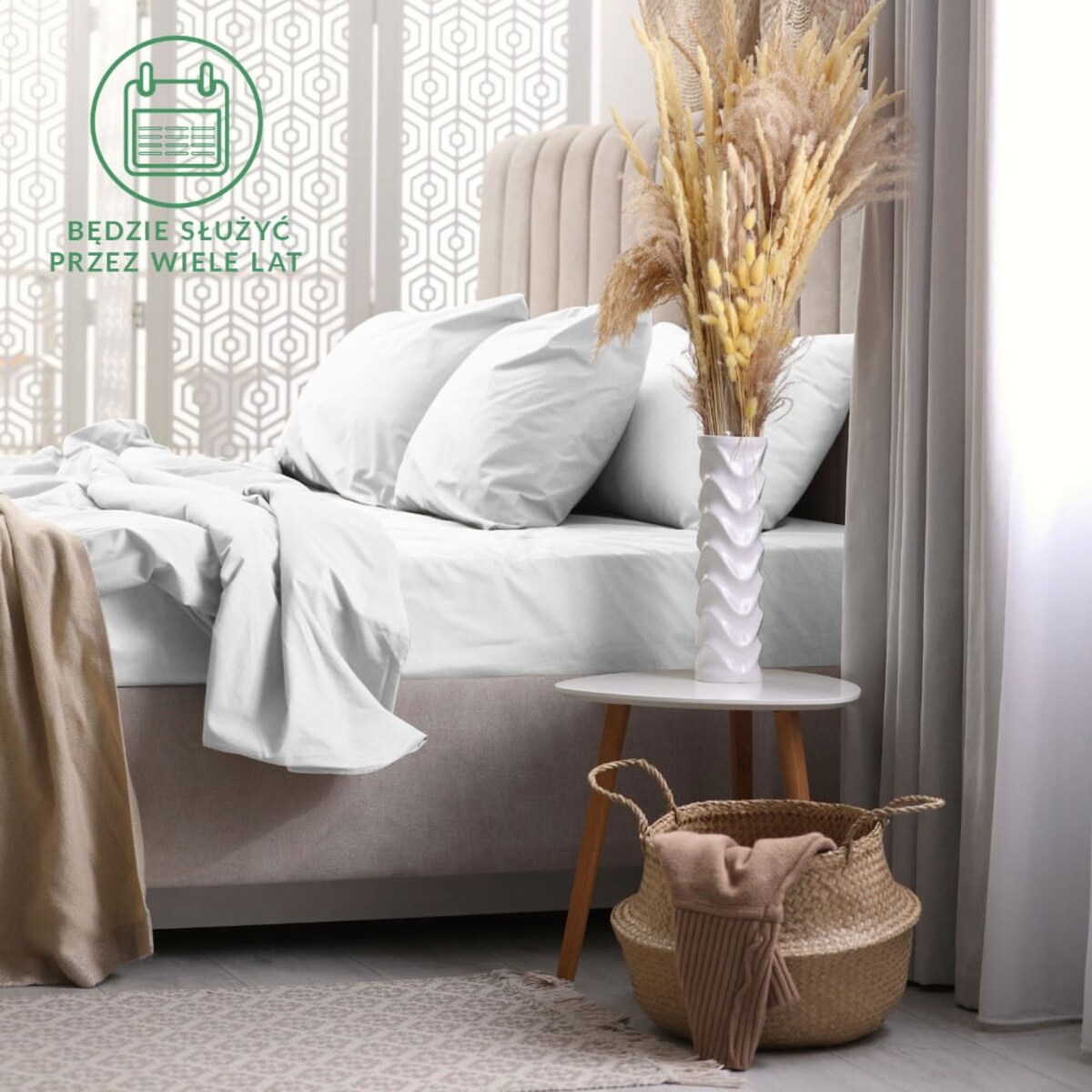 Prześcieradło z bawełny frotte z gumką 140x200 kolor biały