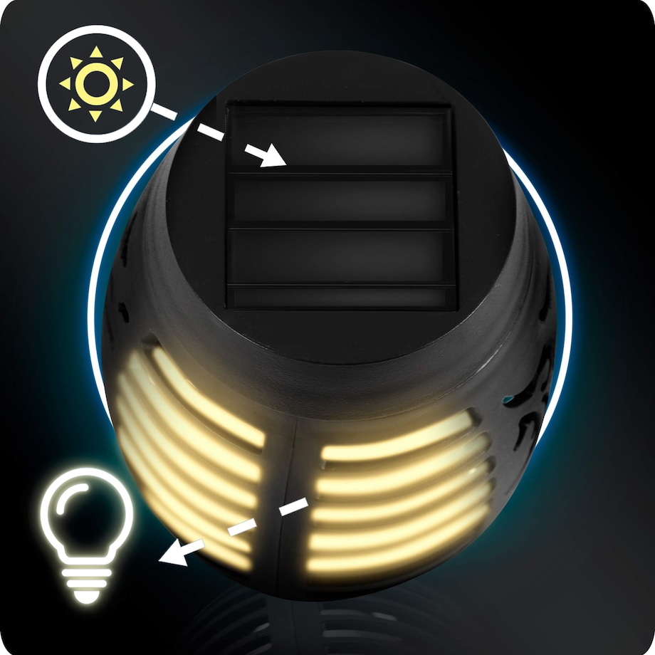 Lampki solarne do ogrodu pochodnie wbijane Ilumen 2szt.