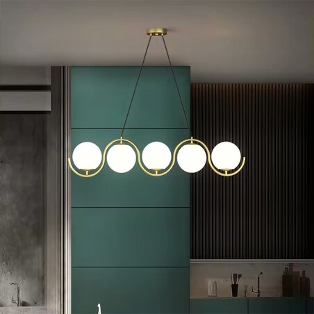 Lampa sufitowa wisząca złota 5xG9 APP1440-5CP