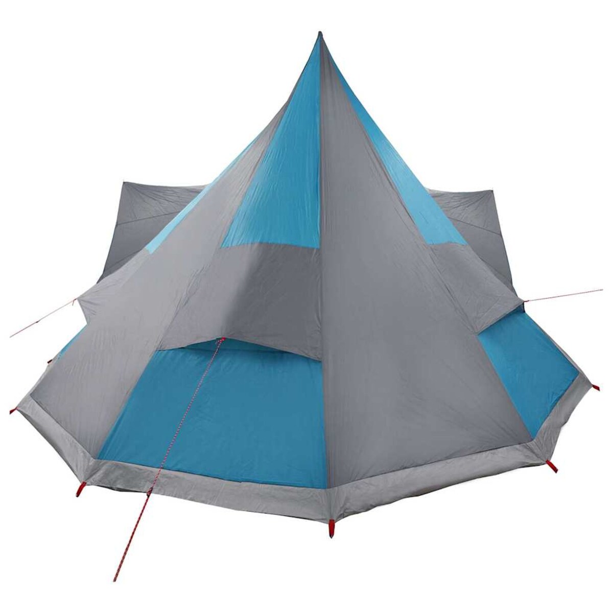 vidaXL Rodzinny namiot tipi Niebieski i szary 510 x 690 x 330 cm