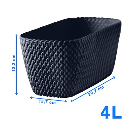 Donica Na Cmentarz Skrzynka Korytko Doniczka Na Wszystkich Świętych 29,7 Cm Antracytowa