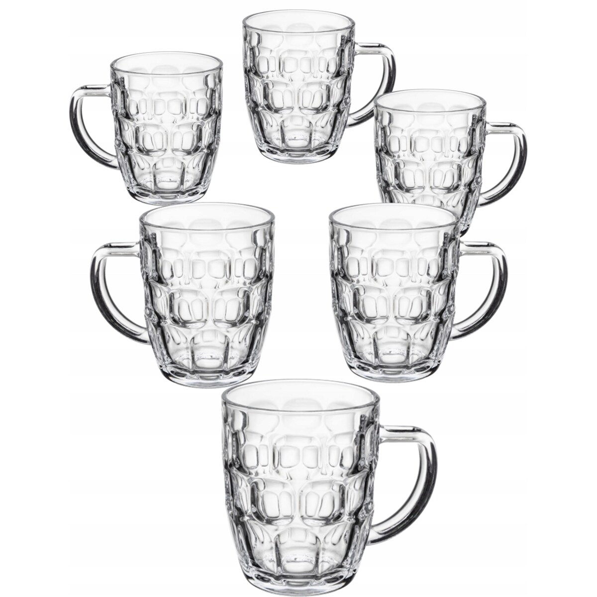 SZKLANY KUFEL na do piwa napoje z uchem 540 ml restauracji domu grill 6 szt