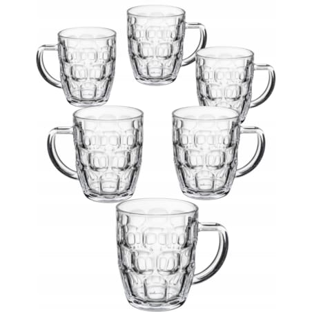 SZKLANY KUFEL na do piwa napoje z uchem 540 ml restauracji domu grill 6 szt