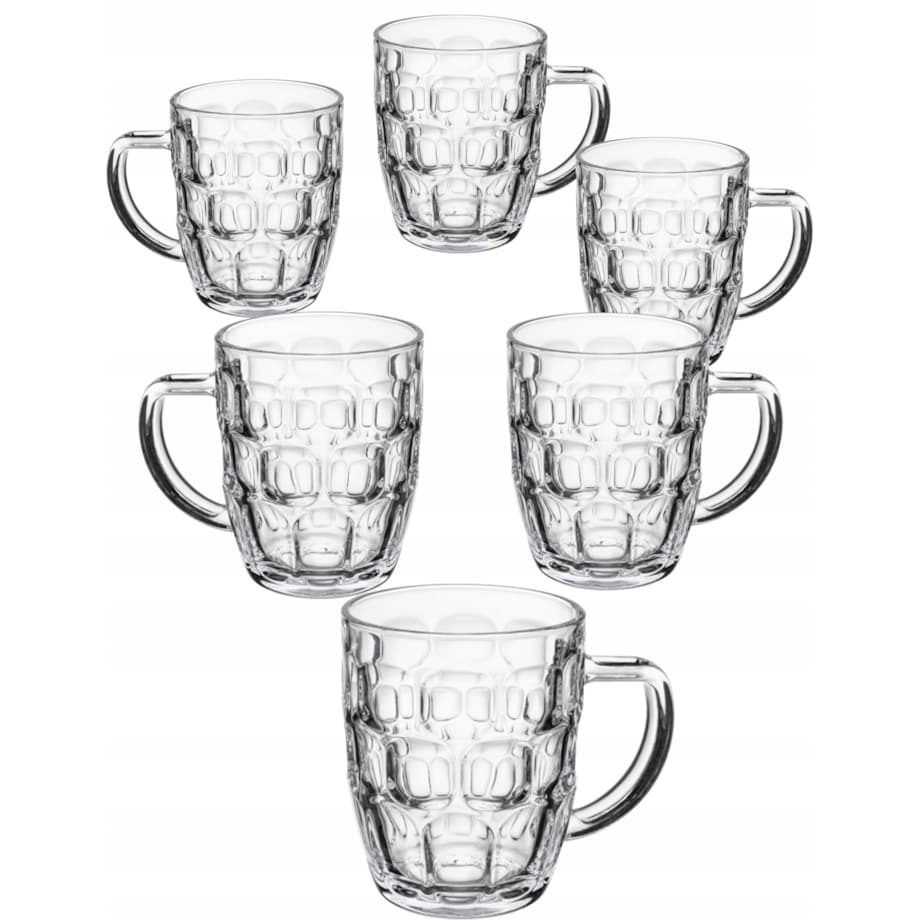 SZKLANY KUFEL na do piwa napoje z uchem 540 ml restauracji domu grill 6 szt