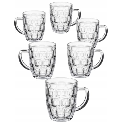 SZKLANY KUFEL na do piwa napoje z uchem 540 ml restauracji domu grill 6 szt