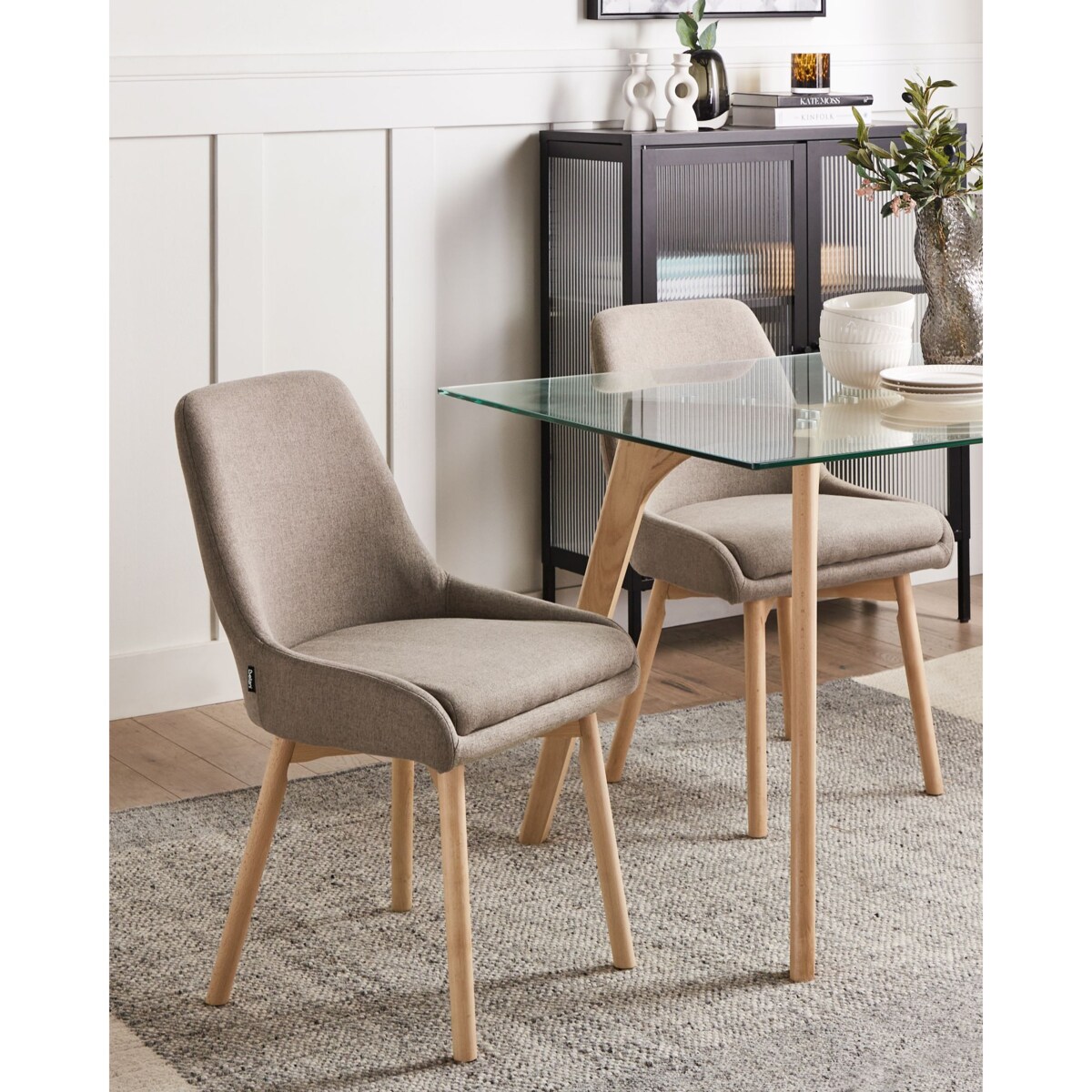 Zestaw 2 krzeseł do jadalni MELFORT Brązowy