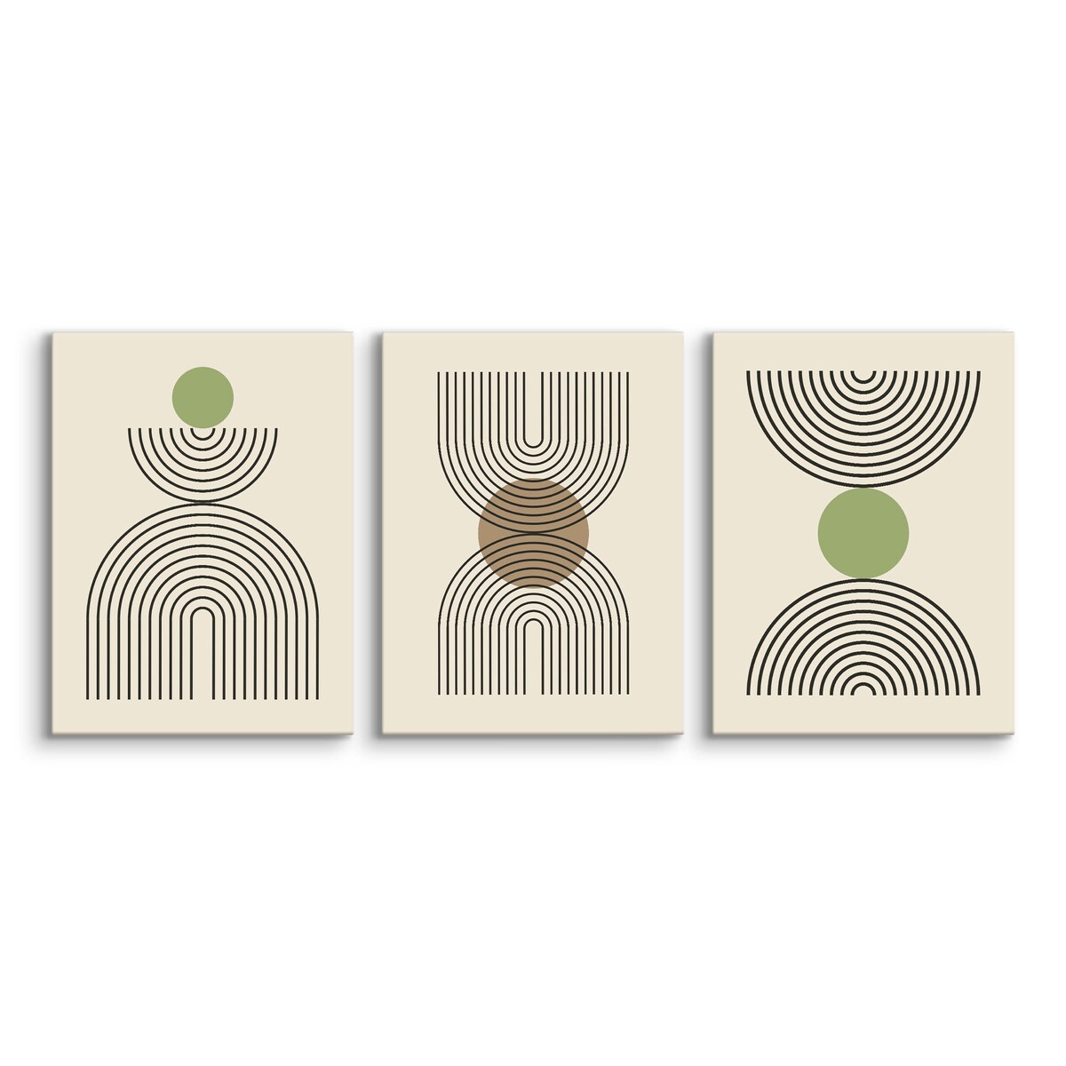 3x Obraz Do Sypialni Set Abstrakcja Styl Boho Minimalizm Do Salonu 30x40cm