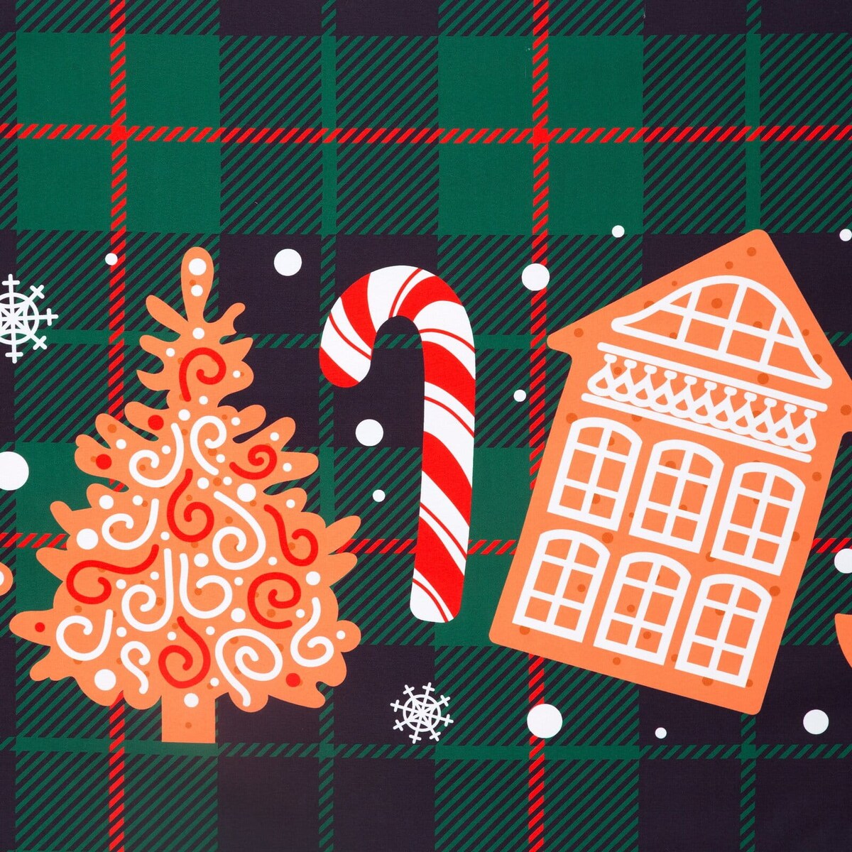 Komplet pościeli z mikrowłókna, motyw świąteczny, 220x200 cm, zielony