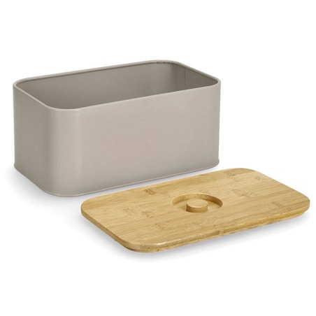 Chlebak puszka z bambusową pokrywką, 30 x 18 x 13 cm