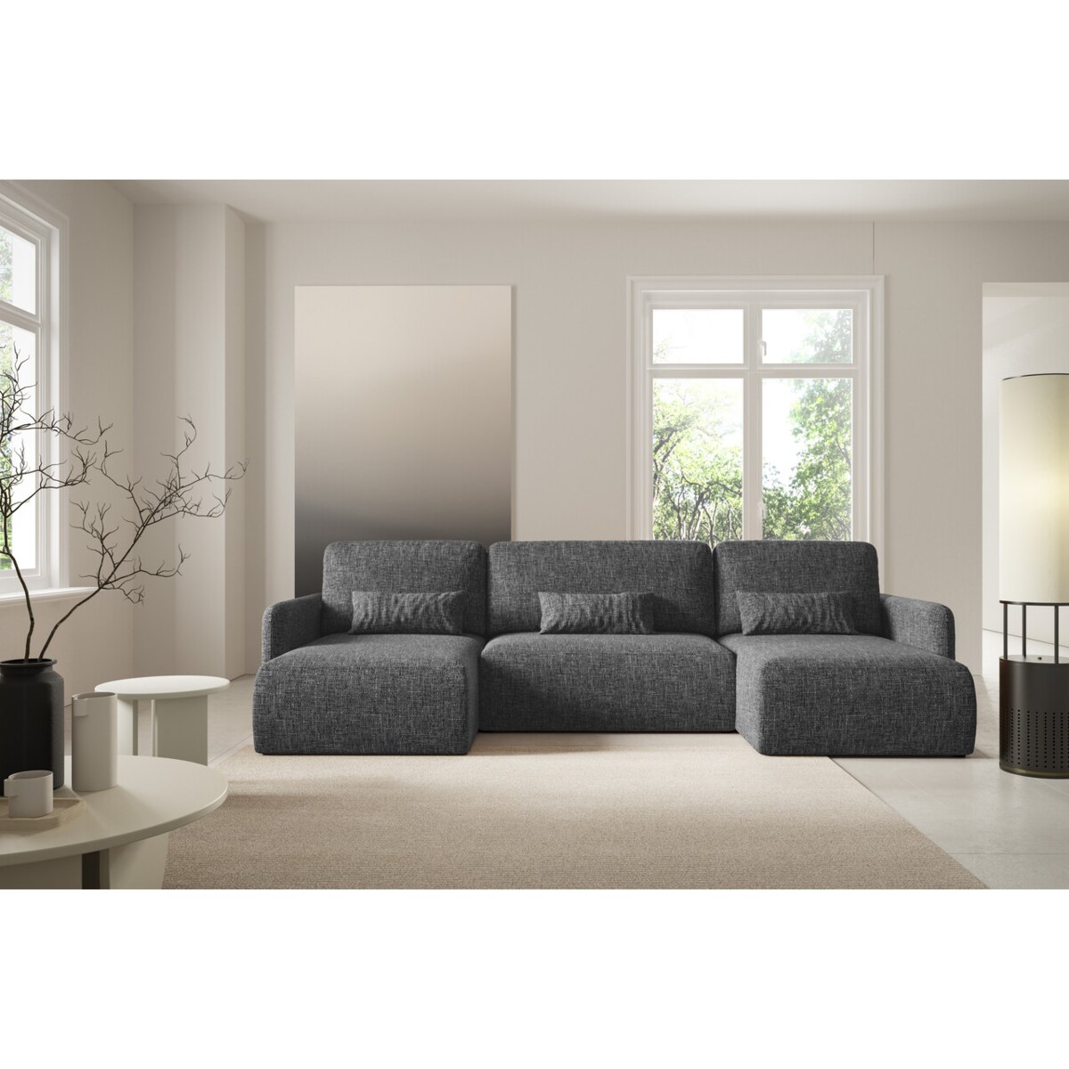 Narożnik LIVELLO U z funkcją spania Kolor: IMO 60