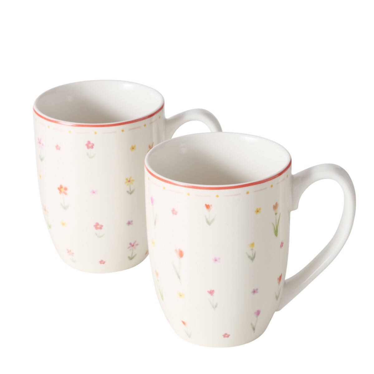 Kubek porcelanowy w kwiaty BLÜMI, 350 ml