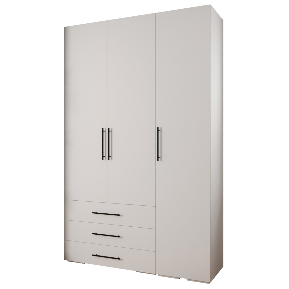 Garderoba wysoka do przedpokoju INOVA 3 Z17 biały+czarny